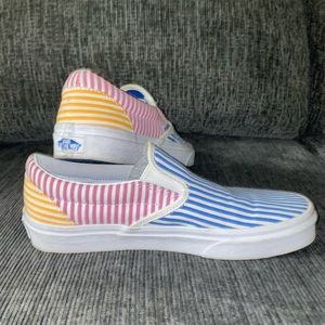 Vans - Multicolored Striped; Size 8 in Women, 6.5 in Men